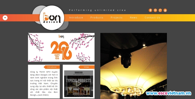 thiet ke website noi that   bondesign com vn