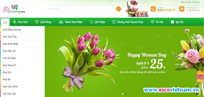 thiet ke website gui qua tang truc tuyen   guiquatang com