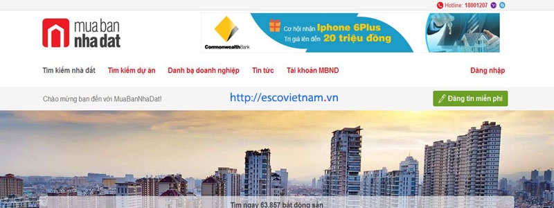 thiet ke website bat dong san   muabannhadat vn