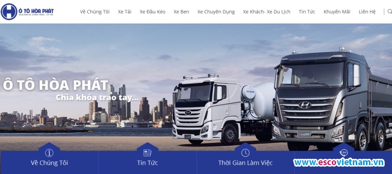 thiet ke website ban xe tai   otohoaphat vn
