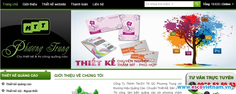 thiet ke website quang cao