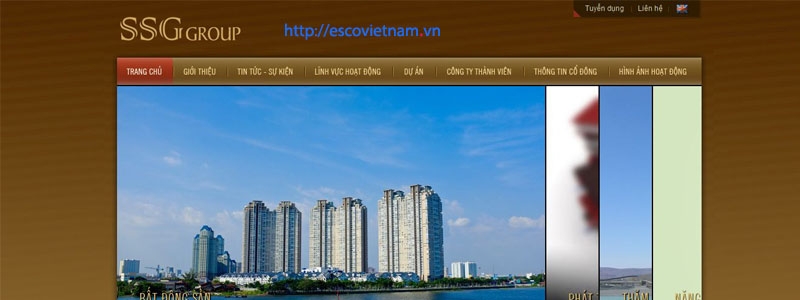 thiet ke website bat dong san   ssggroup com vn